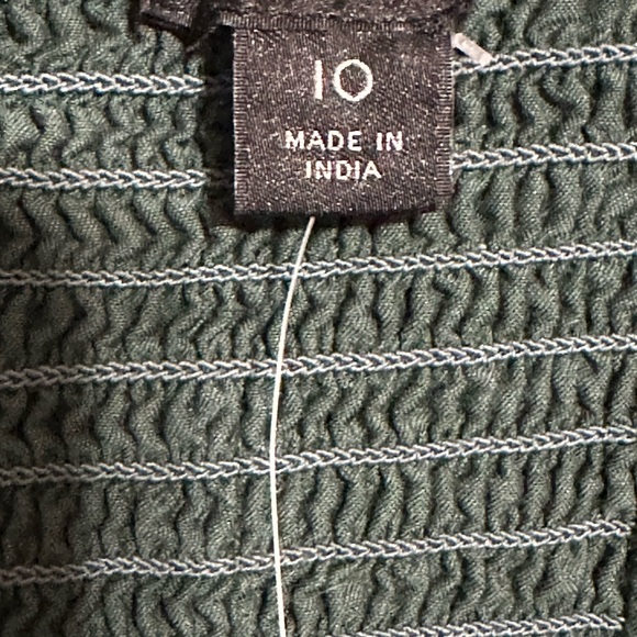 J Crew NWT Sweetheart Long Sleeve Mini Dress in Green Vintage Vines - Picture 11 of 13